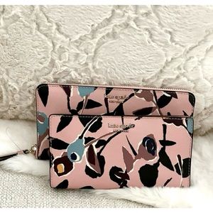 Kate Spade Cameron Paper Rose Wallet Set